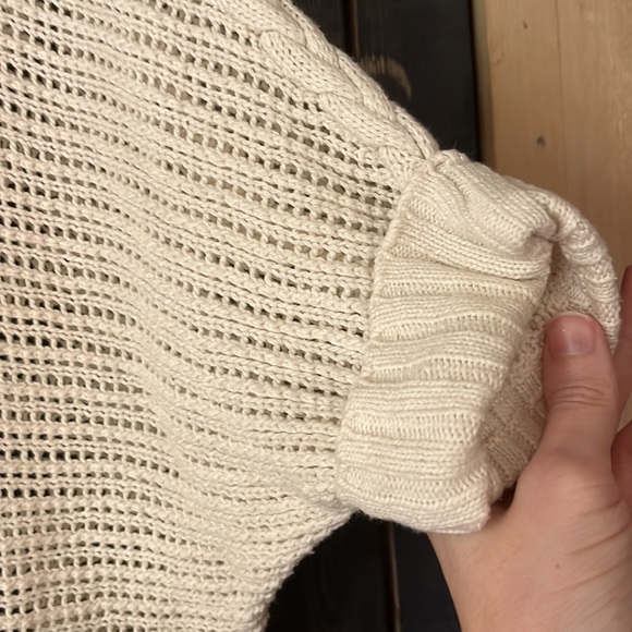 Women's Cream Knit Sweater - Picture 4 of 6
